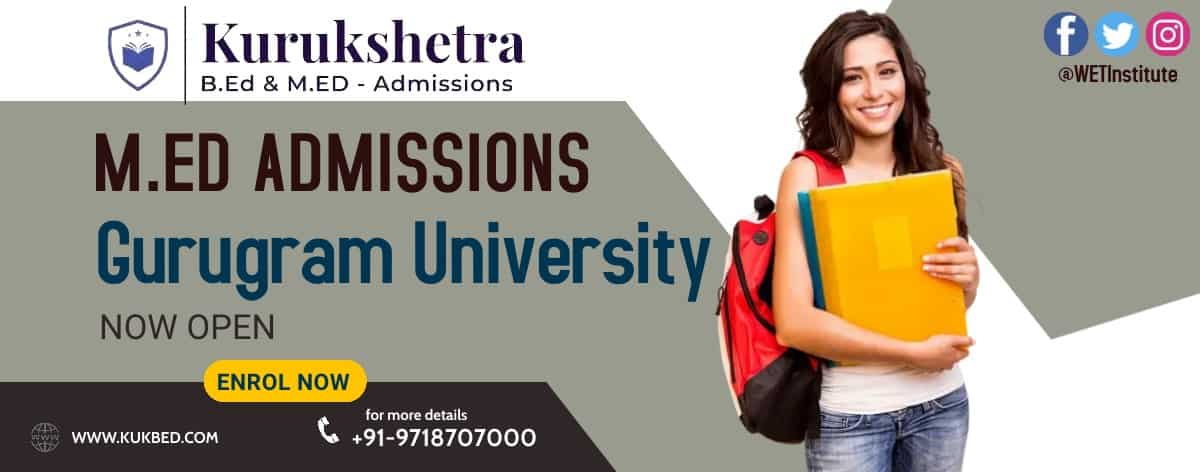 Gurugram University M.Ed Admission 2024