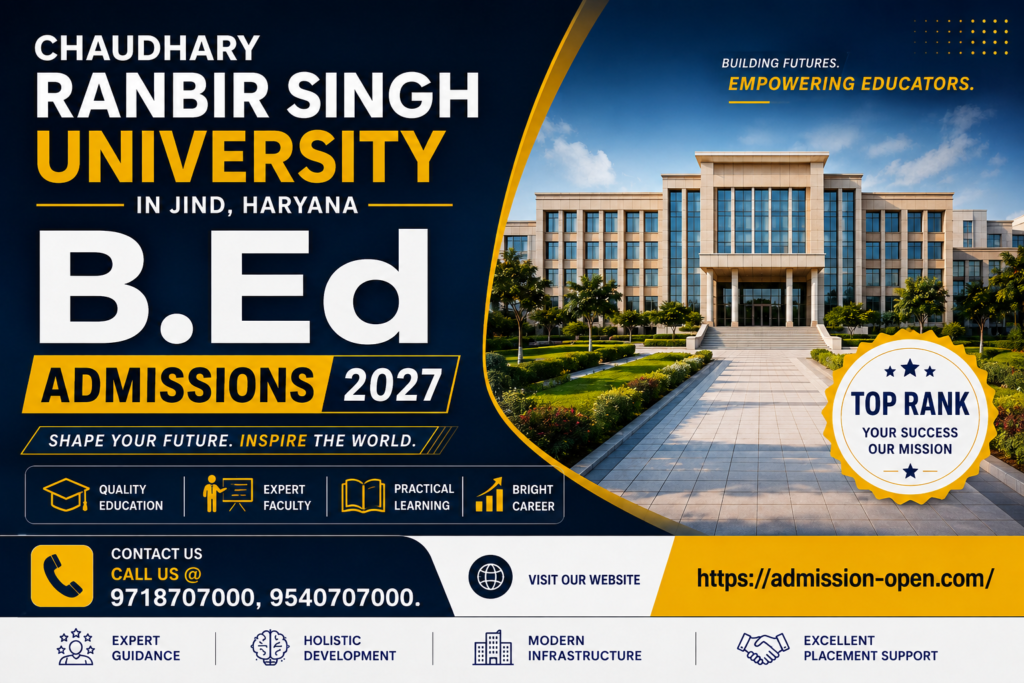 CRSU B.Ed Admissions