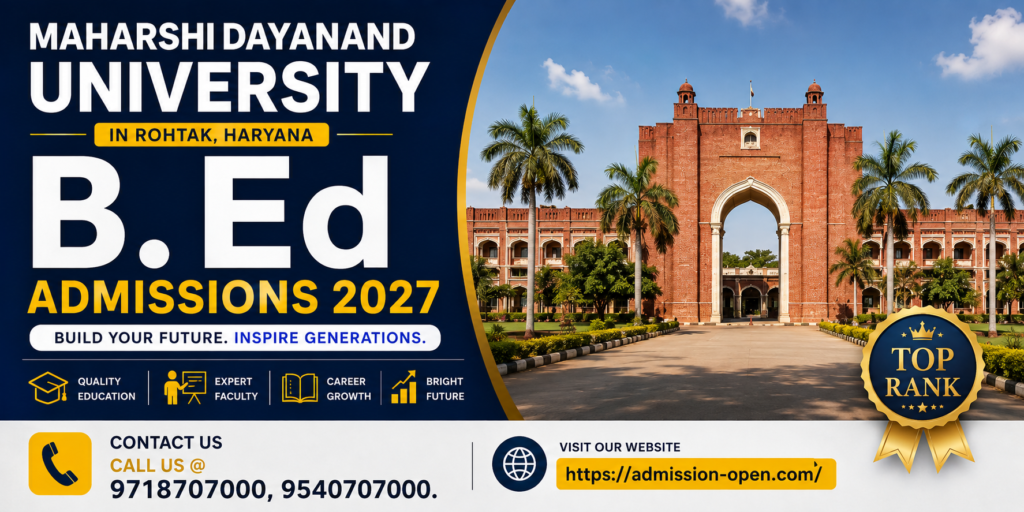 MDU B.Ed Admissions