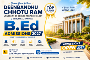 DCRUST B.Ed Admission
