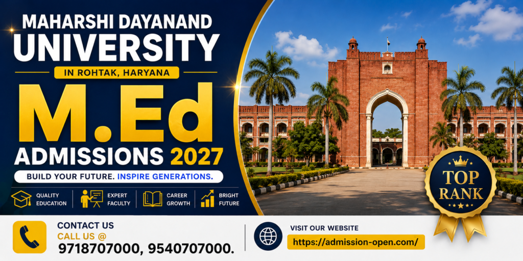 MDU M.Ed Admission